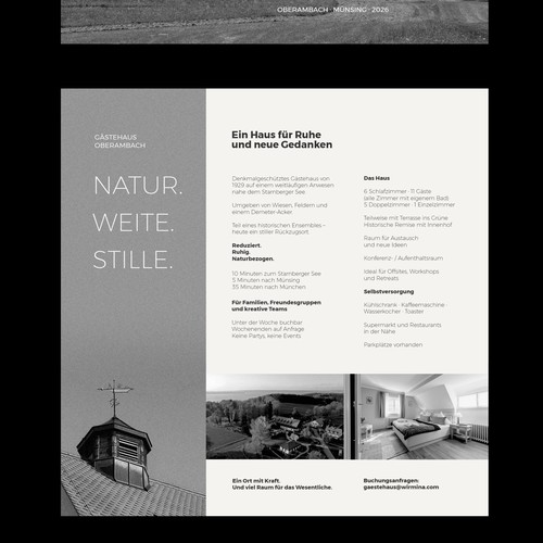 "A high-quality promotional flyer is to be created for our guesthouse in Oberambach" winning 