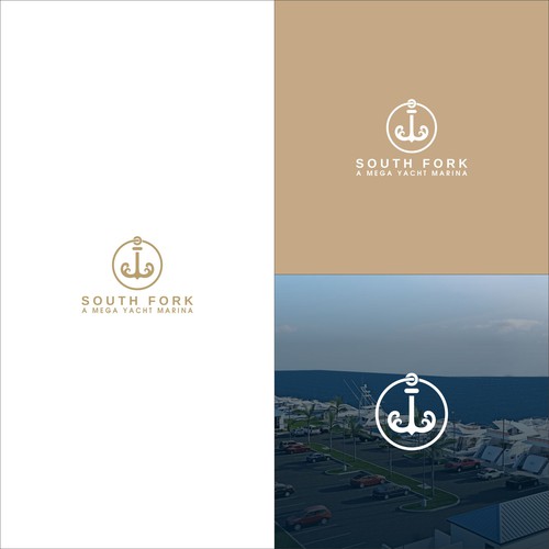 Design logo for newest and greatest mega-yacht marina in yachting capital of world.  Onward work. Design by Kharis.id