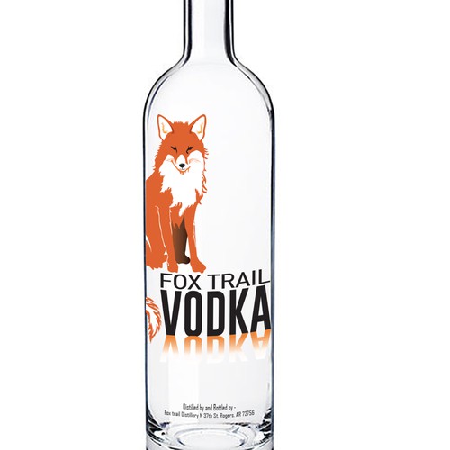 Create a vodka label for Fox Trail Distillery Diseño de Josechagil