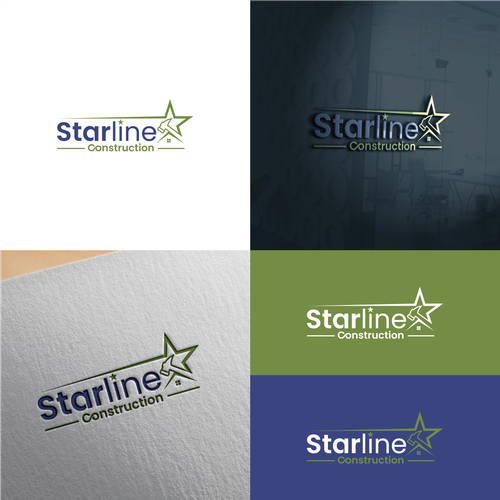 Starline Construction Logo Design by amarta_art®