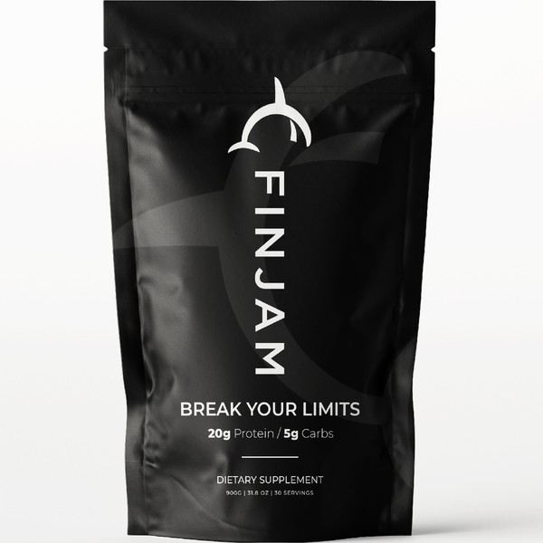 Design by Daddu Media titled "Supplement packaging design for FINJAM"