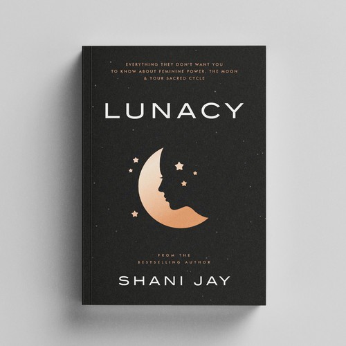 Beautiful nonfiction book cover design for a book about the moon & feminine energy aimed at women Design by Sahidul_Tuser