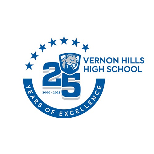 Logo for school's 25th year of excellence Design by Argim