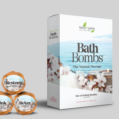Design a Gift Package for Naturopathy Bath Bombs Design por artiss03