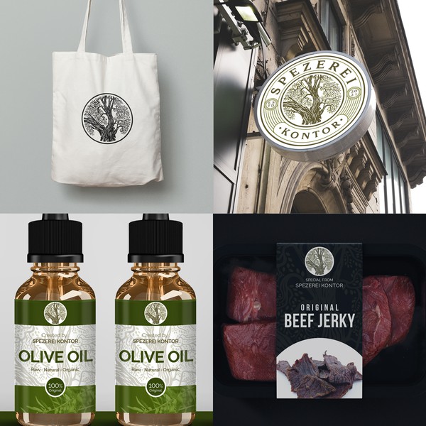 tree logo for speciality food and non food shop