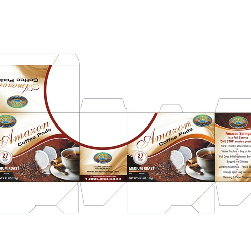 Designs Amazon Springs Water Co. Ltd. Looking for Coffee Packaging