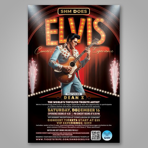 Creative Elvis Tribute Concert Experience Poster Needed! Design by Frieta