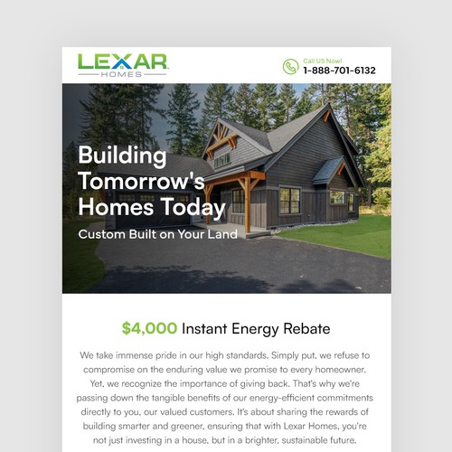 Custom Home builder marketing promotion Design by Irshad 786