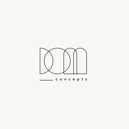 3 Letter Minimalistic interconnected Logo with Clean Lines Design by Aistis