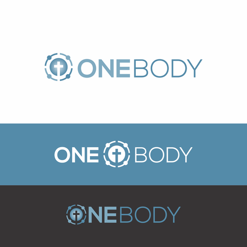 Design a logo for One Body Software showing inter-church community in the One Body of Christ. Design by InfaSignia™