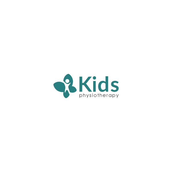 Negative space logo of Kids physiotherapy