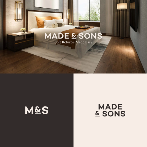 Luxury Meets Ease: Logo & Card Design for Made & Sons Design by NinjaMouse™