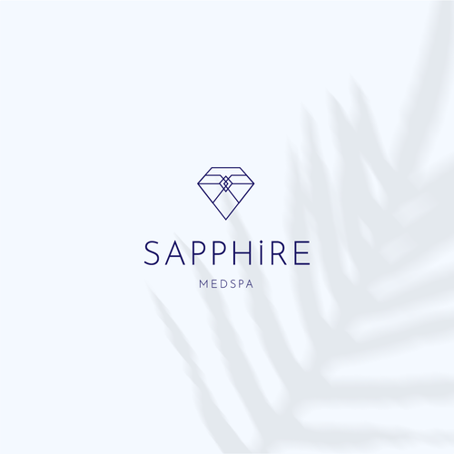 Sophisticated logo for high end medspa incorporate a ‘jewel/gem’ looking image in a tasteful way. Design by avomifort