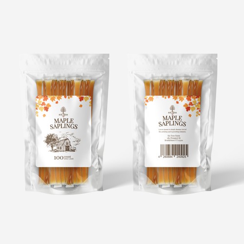 First ever production Maple Syrup Stick label Design by Designre™