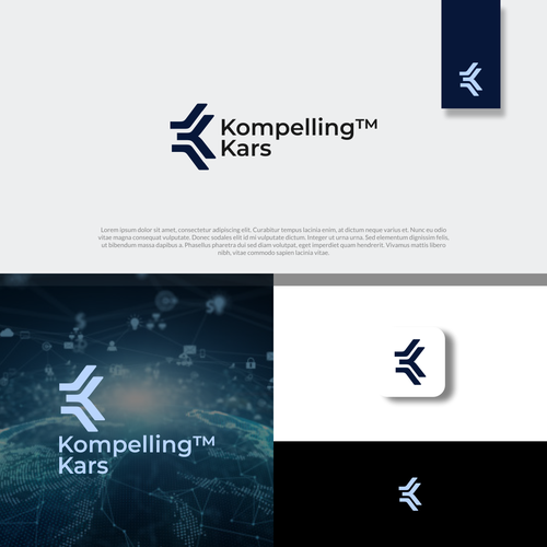 Kompelling™ Kars Brand Logo Design Diseño de Deep Ocean ✨