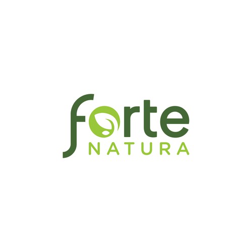 Forte Natura Logo that emphasizes on the word Forte (big) for natural health supplements Design by Luthvi Design