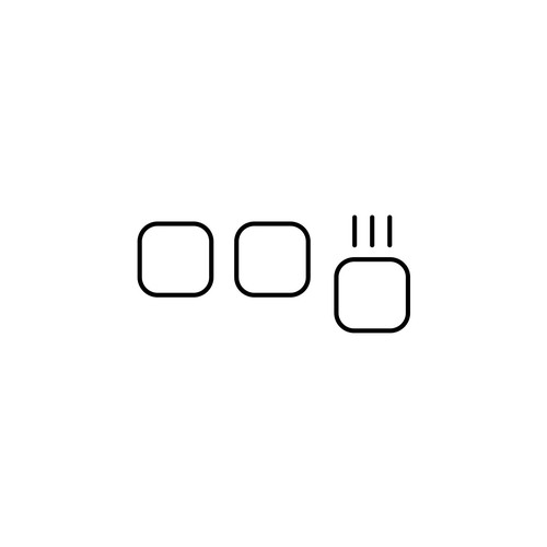 Create a black on white icon/button to represent "3rd button down" Design by koray1396