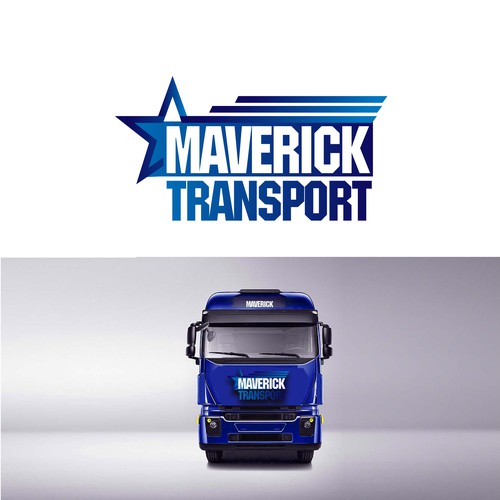 Bold logo for Maverick Transport Design by CreativeBox2