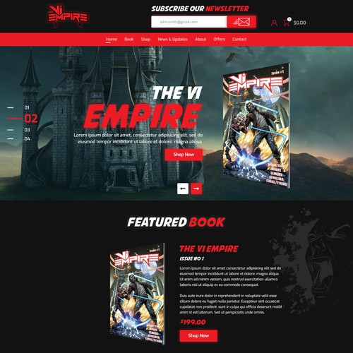 Comic Book Website Design by Factotum Designs