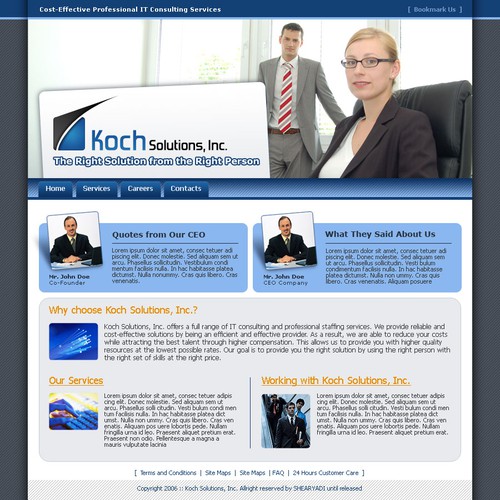 $500.00 Website template (Design only) Design by Shearyadi