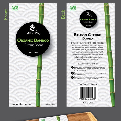 Packaging Sleeve for Bamboo Cutting Board Product packaging contest