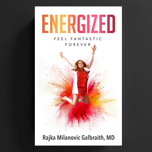 Design a New York Times Bestseller E-book and book cover for my book: Energized Design by -Saga-