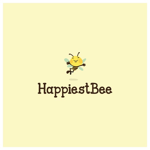 Design a cute, happy logo for Happiest Bee. Design réalisé par calendula