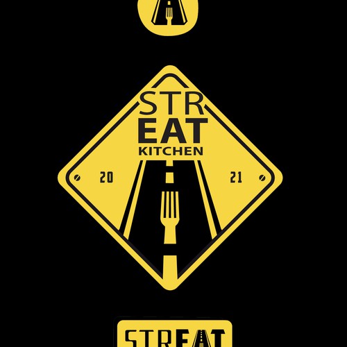 strEAT Kitchen Logo Design by Fortuna Design