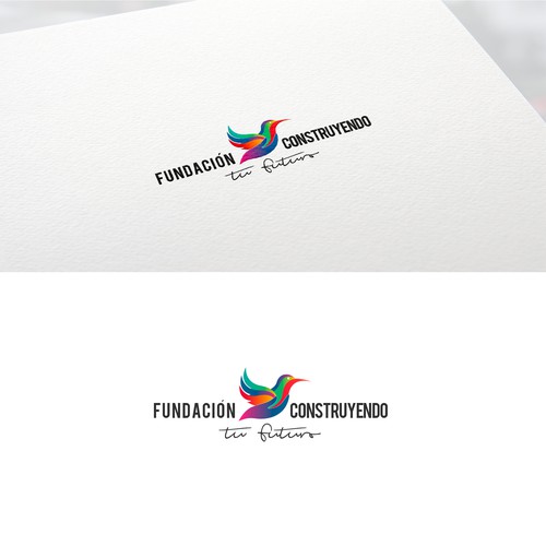 "Construye con nosotros el logo de la Fundación" winning WordPress theme design