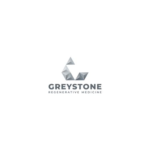 I like the lettering of Greystone here.  And then below Greystone a grey, stone-like structure with mortar or joints in  Design von satwz™