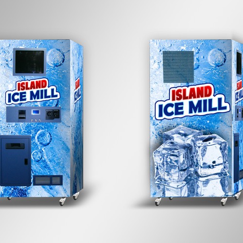 Designs Create a vinyl wrap for a ice vending machine Other design contest