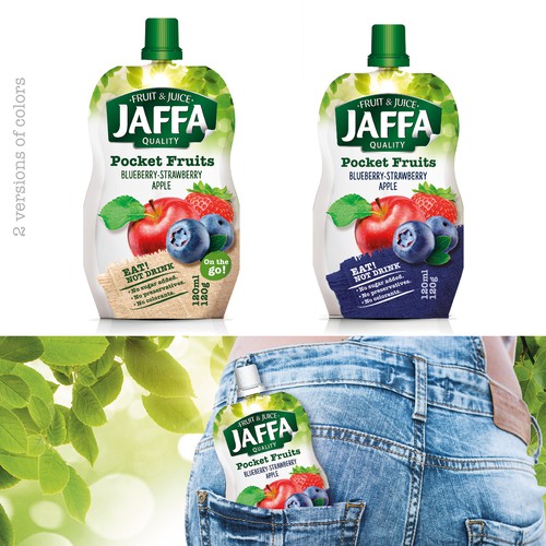 Develop Concept Design for Jaffa "Fruit in Pocket" adults’ fruit and berry puree Design réalisé par lunar1