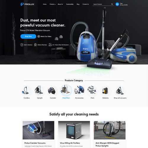 Redesign the new Prolux site! Design by OMGuys™