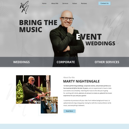 Dynamic DJ & Musician needs a website for weddings & corporate entertainment Design by A.R DESIGNERS