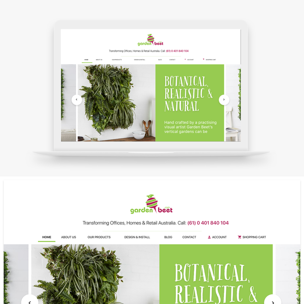 Landing page for local business