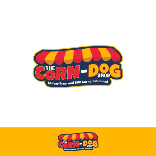 Diseño de Elevated Corn-Dog food trailer logo and color scheme de ArunPrem