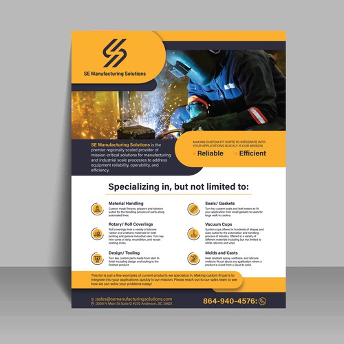 Clean single page line card for potential customers Design by dezignedge*