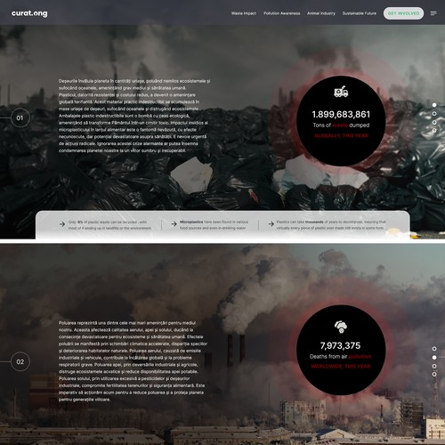 Earth in Focus: A Transformative  Web Experience Highlighting Waste, Pollution, and Sustainability Design by Pavlina_K