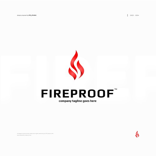 isometric fire logo Design by FF3 ˢᵗᵘᵈⁱᵒ