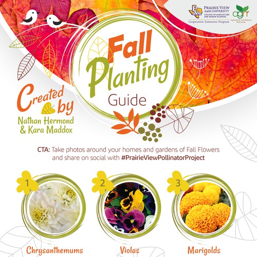 Fun Fall Festive Planting Guide Needed for University In Texas Design von ArtBells