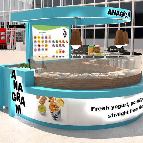 Design a 3D render for food serving kiosk Design por Ann Davis