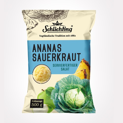 Design Stayin alife - Refresh an old fashion package for Salad with Sauerkraut, Pineapple and Apple por Jena-288