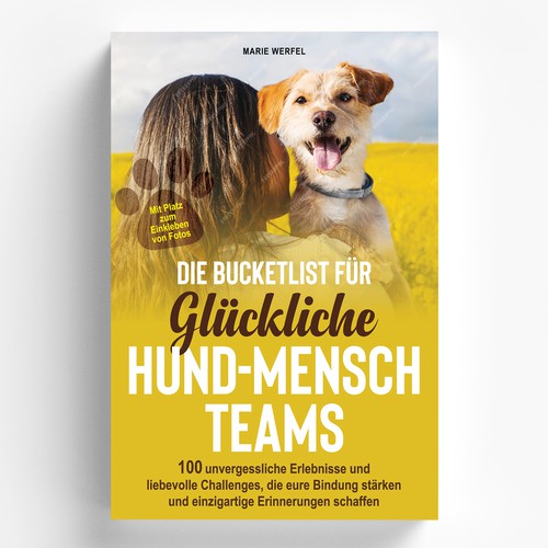 Design a harmonious, cute cover for a dog & human bucketlist Design by elQue.design