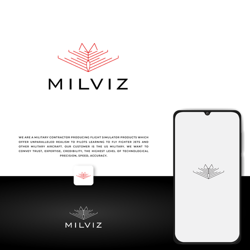 MILVIZ Logo - Producer of Military Flight Simulation Design by OeisDesign