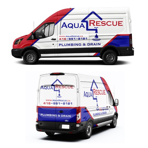 Aquarescue Van Wrap Design by Anugerah ilahi