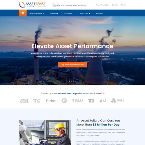 Engaging B2B Website Upgrade for AssetSense Design by MercClass