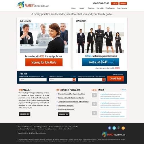 *Prize Guaranteed* Looking for KickA$$ Website Design for FamilyDoctorJobs.com Design by DezignLAB
