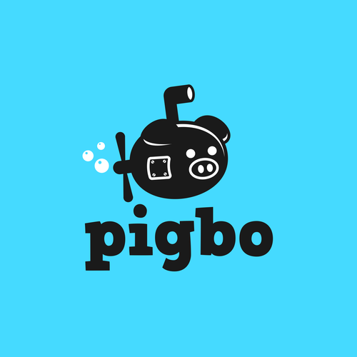 Design funny & minimal logo for 'pigbo' game studio with pig and sub-marine Réalisé par oink! design