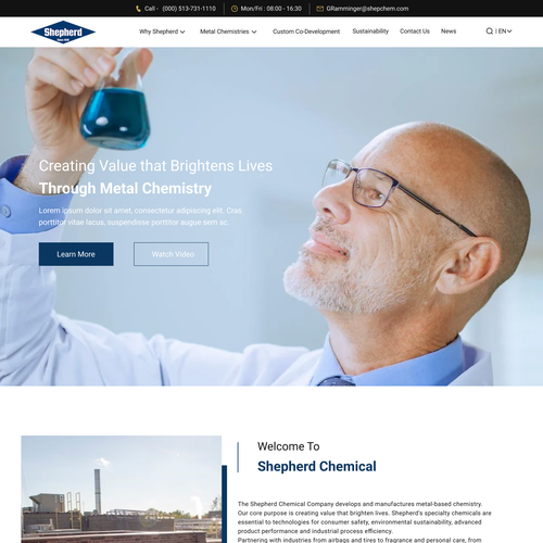 Chemical Company looking for Homepage Facelift Design by boksan.aleksandar