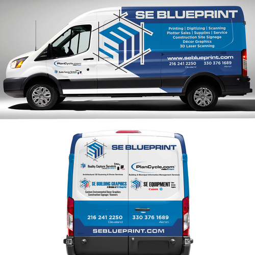 SE Blueprint  2023 Ford Van Wrap Ontwerp door theANUNGs